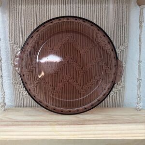 Vintage Pyrex pie plate model #229, cranberry or amethyst purple color